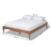 Baxton Studio Marieke Vintage French Inspired Ash Wanut Finished Queen Size Wood Bed Frame - BSOMG97132-Ash Walnut-Queen-Frame