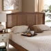 Baxton Studio Marieke Mid-Century Modern Ash Wanut Finished Wood and Synthetic Rattan Full Size Headboard - BSOMG97132-Ash Walnut Rattan-Full-Headboard