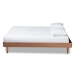 Baxton Studio Rina Mid-Century Modern Ash Wanut Finished Full Size Wood Bed Frame - BSOMG97151-Ash Walnut-Full-Frame