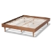 Baxton Studio Rina Mid-Century Modern Ash Wanut Finished Full Size Wood Bed Frame - BSOMG97151-Ash Walnut-Full-Frame