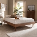 Baxton Studio Rina Mid-Century Modern Ash Wanut Finished Full Size Wood Bed Frame - BSOMG97151-Ash Walnut-Full-Frame