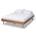 Baxton Studio Rina Mid-Century Modern Ash Wanut Finished Full Size Wood Bed Frame - BSOMG97151-Ash Walnut-Full-Frame