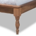 Baxton Studio Romy Vintage French Inspired Ash Wanut Finished King Size Wood Bed Frame - BSOMG0005-Ash Walnut Rattan-King-Frame