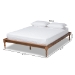 Baxton Studio Romy Vintage French Inspired Ash Wanut Finished King Size Wood Bed Frame - BSOMG0005-Ash Walnut Rattan-King-Frame