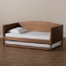 Baxton Studio Veles Mid-Century Modern Ash Wanut Finished Wood Daybed with Trundle - BSOMG0016-Ash Walnut-Daybed with Trundle