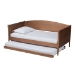 Baxton Studio Veles Mid-Century Modern Ash Wanut Finished Wood Daybed with Trundle - BSOMG0016-Ash Walnut-Daybed with Trundle