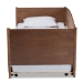 Baxton Studio Veles Mid-Century Modern Ash Wanut Finished Wood Daybed with Trundle - BSOMG0016-Ash Walnut-Daybed with Trundle