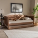 Baxton Studio Veles Mid-Century Modern Ash Wanut Finished Wood Daybed with Trundle - BSOMG0016-Ash Walnut-Daybed with Trundle