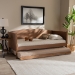 Baxton Studio Veles Mid-Century Modern Ash Wanut Finished Wood Daybed with Trundle - BSOMG0016-Ash Walnut-Daybed with Trundle