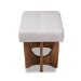 Baxton Studio Theo Mid-Century Modern Greyish Beige Fabric Upholstered Walnut Finished Bench - BSOBBT5368-Greyish Beige/Walnut-Bench
