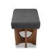 Baxton Studio Theo Mid-Century Modern Dark Grey Fabric Upholstered Walnut Finished Bench - BSOBBT5368-Dark Grey/Walnut-Bench