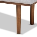 Baxton Studio Arne Mid-Century Modern Greyish Beige Fabric Upholstered Walnut Finished Bench - BSOBBT5369-Greyish Beige/Walnut-Bench