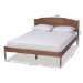Baxton Studio Leanora Mid-Century Modern Ash Wanut Finished Full Size Wood Platform Bed - BSOMG0006-Ash Walnut-Full