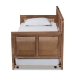 Baxton Studio Toveli Vintage French Inspired Ash Wanut Finished Wood and Synthetic Rattan Daybed with Trundle - BSOMG0015-Ash Walnut Rattan-Daybed-T/T