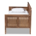 Baxton Studio Toveli Vintage French Inspired Ash Wanut Finished Wood and Synthetic Rattan Daybed - BSOMG0015-Ash Walnut Rattan-Daybed