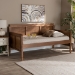 Baxton Studio Toveli Vintage French Inspired Ash Wanut Finished Wood and Synthetic Rattan Daybed - BSOMG0015-Ash Walnut Rattan-Daybed