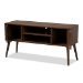 Baxton Studio Alard Mid-Century Modern Walnut Brown Finished 2-Door Wood TV Stand - BSOTV8002-Columbia Walnut-TV
