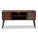 Baxton Studio Alard Mid-Century Modern Walnut Brown Finished 2-Door Wood TV Stand - BSOTV8002-Columbia Walnut-TV