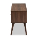 Baxton Studio Alard Mid-Century Modern Walnut Brown Finished 2-Door Wood TV Stand - BSOTV8002-Columbia Walnut-TV