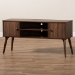 Baxton Studio Alard Mid-Century Modern Walnut Brown Finished 2-Door Wood TV Stand - BSOTV8002-Columbia Walnut-TV