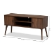 Baxton Studio Alard Mid-Century Modern Walnut Brown Finished 2-Door Wood TV Stand - BSOTV8002-Columbia Walnut-TV