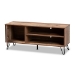 Baxton Studio Iver Modern and Contemporary Rustic Oak Finished 1-Door Wood TV Stand - BSOTV8005-Vintage Oak-TV
