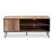 Baxton Studio Iver Modern and Contemporary Rustic Oak Finished 1-Door Wood TV Stand - BSOTV8005-Vintage Oak-TV