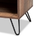 Baxton Studio Iver Modern and Contemporary Rustic Oak Finished 1-Door Wood TV Stand - BSOTV8005-Vintage Oak-TV