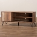 Baxton Studio Iver Modern and Contemporary Rustic Oak Finished 1-Door Wood TV Stand - BSOTV8005-Vintage Oak-TV