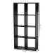 Baxton Studio Janne Modern and Contemporary Dark Brown Finished 8-Cube Multipurpose Storage Shelf - BSOSHF-BS-4X2-Wenge