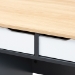 Baxton Studio Reed Mid-Century Modern 2-Drawer Multicolor Wood Computer Desk - BSOST8001-Oak/Grey/White-Desk