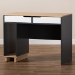 Baxton Studio Reed Mid-Century Modern 2-Drawer Multicolor Wood Computer Desk - BSOST8001-Oak/Grey/White-Desk