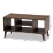 Baxton Studio Linas Mid-Century Modern Walnut Finished Coffee Table - BSOCT8001-Columbia Walnut-CT