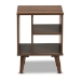 Baxton Studio Sami Mid-Century Modern Walnut Finished Wood End Table - BSOET8001-Columbia Walnut-ET
