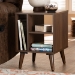 Baxton Studio Sami Mid-Century Modern Walnut Finished Wood End Table - BSOET8001-Columbia Walnut-ET