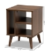 Baxton Studio Sami Mid-Century Modern Walnut Finished Wood End Table - BSOET8001-Columbia Walnut-ET