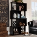 Baxton Studio Riva Modern and Contemporary Dark Brown Finished Geometric Wood Bookshelf - BSOBS8000-Wenge-Shelf