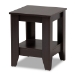 Baxton Studio Audra Modern and Contemporary Dark Brown Finished Wood End Table