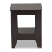 Baxton Studio Audra Modern and Contemporary Dark Brown Finished Wood End Table - BSOET8000-Wenge-ET