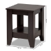Baxton Studio Audra Modern and Contemporary Dark Brown Finished Wood End Table - BSOET8000-Wenge-ET