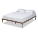 Baxton Studio Iseline Modern and Contemporary Antique Oak Finished Wood Queen Size Platform Bed Frame
