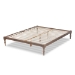 Baxton Studio Iseline Modern and Contemporary Antique Oak Finished Wood Queen Size Platform Bed Frame - BSOMG0001-Antique Oak-Queen