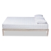 Baxton Studio Iseline Modern and Contemporary Antique White Finished Wood King Size Platform Bed Frame - BSOMG0001-Antique White-King