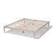 Baxton Studio Iseline Modern and Contemporary Antique White Finished Wood King Size Platform Bed Frame - BSOMG0001-Antique White-King