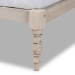 Baxton Studio Iseline Modern and Contemporary Antique White Finished Wood King Size Platform Bed Frame - BSOMG0001-Antique White-King