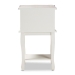 Baxton Studio Amalie Antique French Country Cottage Two-Tone White and Oak Finished 2-Drawer Wood End Table - BSOJY17B088-White-ET