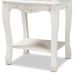 Baxton Studio Amalie Antique French Country Cottage Two-Tone White and Oak Finished 2-Drawer Wood End Table - BSOJY17B088-White-ET