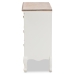 Baxton Studio Amalie Antique French Country Cottage Two-Tone White and Oak Finished 4-Drawer Accent Storage Cabinet - BSOJY17B093-White-4DW-Cabinet