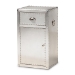 Baxton Studio Serge French Industrial Silver Metal 1-Door Accent Storage Cabinet