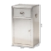 Baxton Studio Serge French Industrial Silver Metal 1-Door Accent Storage Cabinet - BSOJY17B161-Silver-Cabinet
